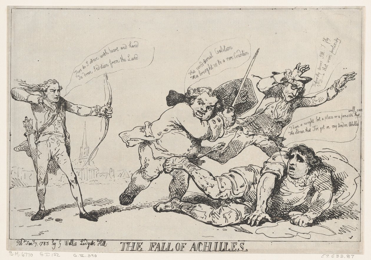 The Fall of Achilles, January 7, 1785., January 7, 1785. 作者 托马斯·罗兰森