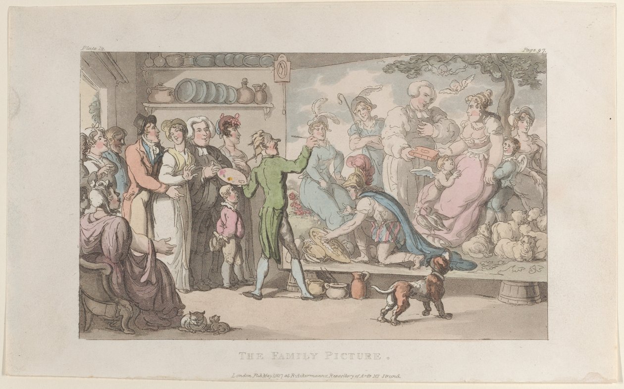 The Family Picture, from The Vicar of Wakefield, May 1, 1817., May 1, 1817. 作者 托马斯·罗兰森