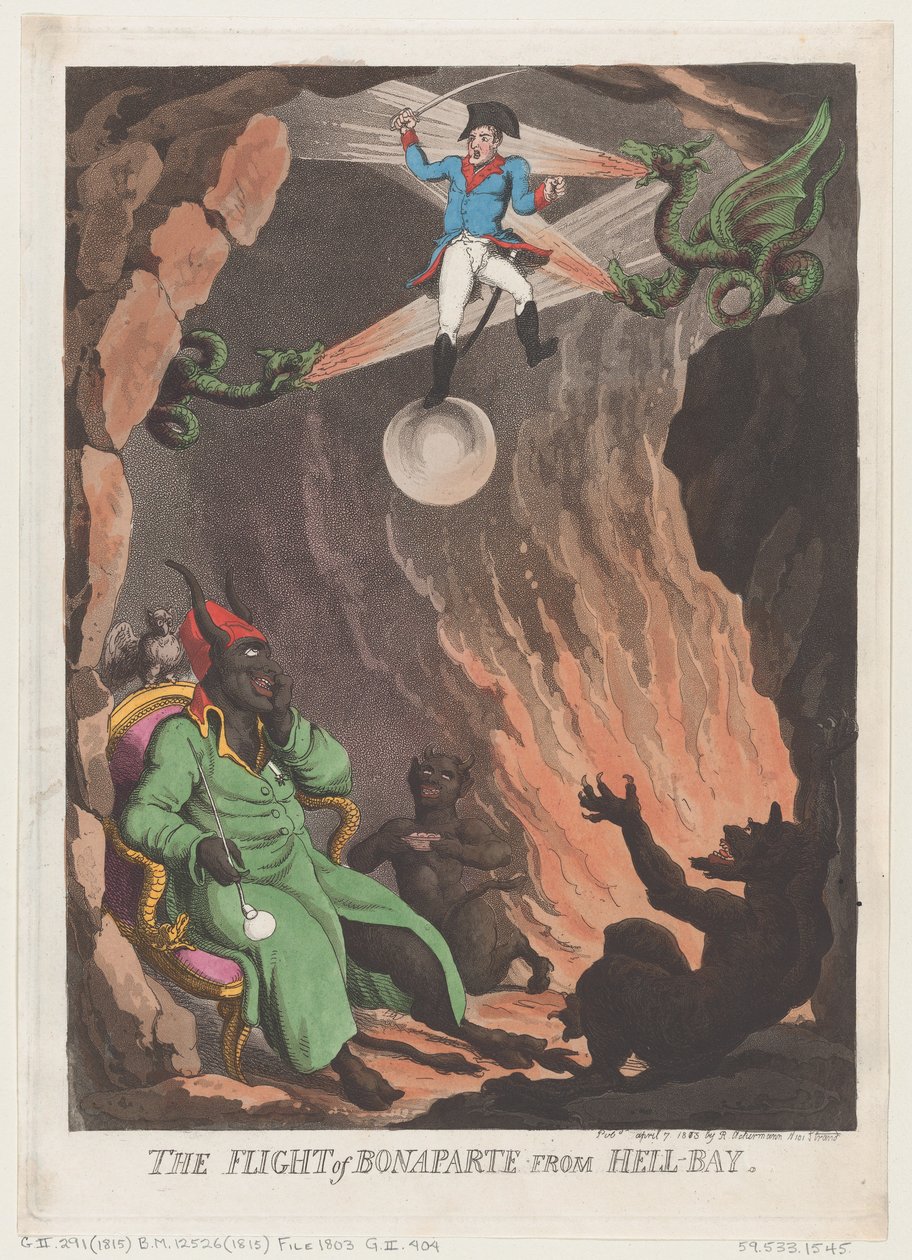The Flight of Bonaparte from Hell-Bay, April 7, 1803., April 7, 1803. 作者 托马斯·罗兰森