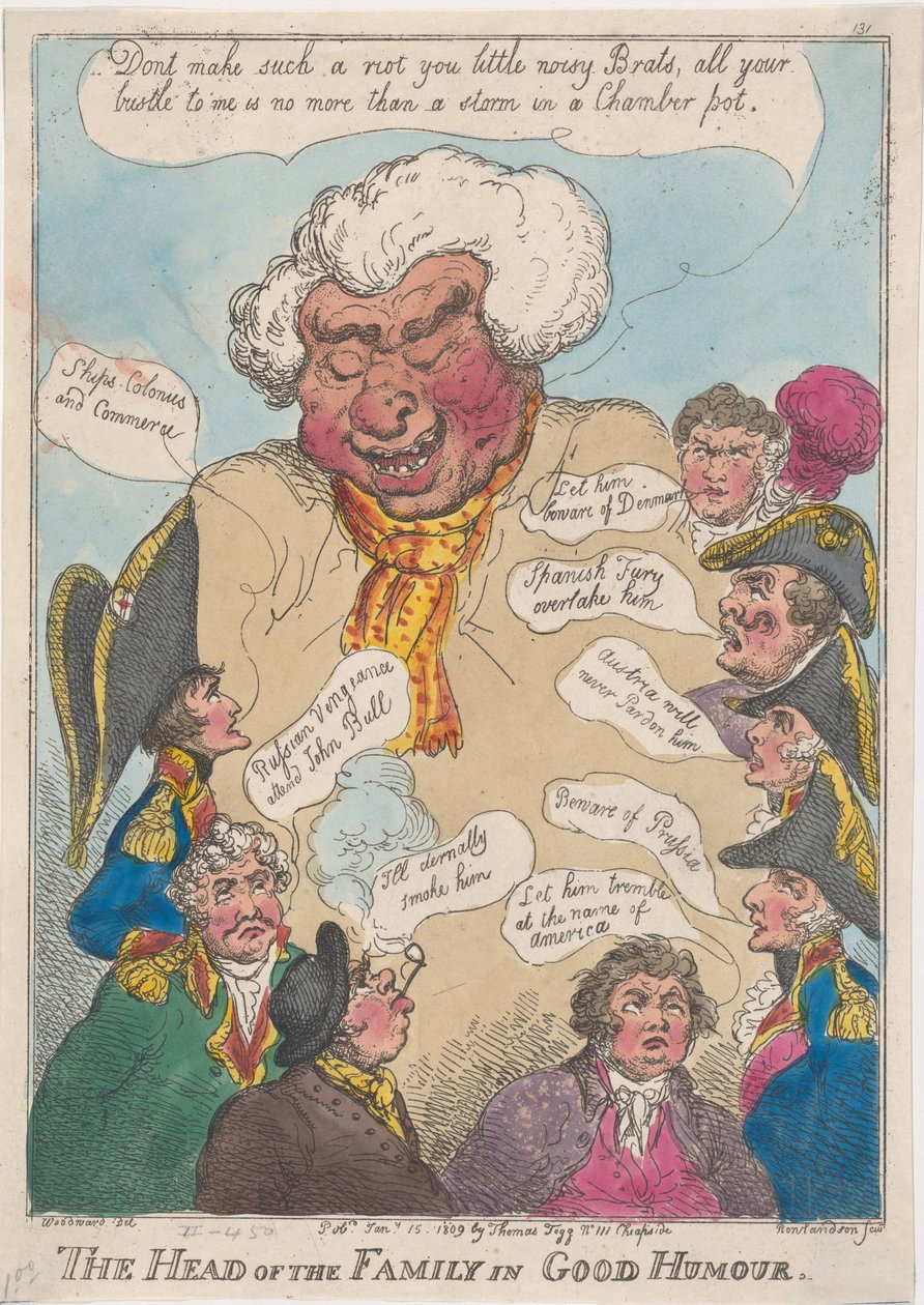 The Head of the Family in Good Humour, January 15, 1809., January 15, 1809. 作者 托马斯·罗兰森