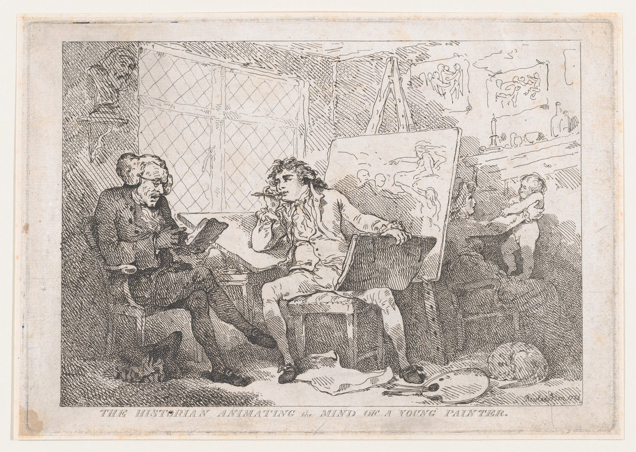 The Historian Animating The Mind of A Young Painter, 1784., 1784. 作者 托马斯·罗兰森