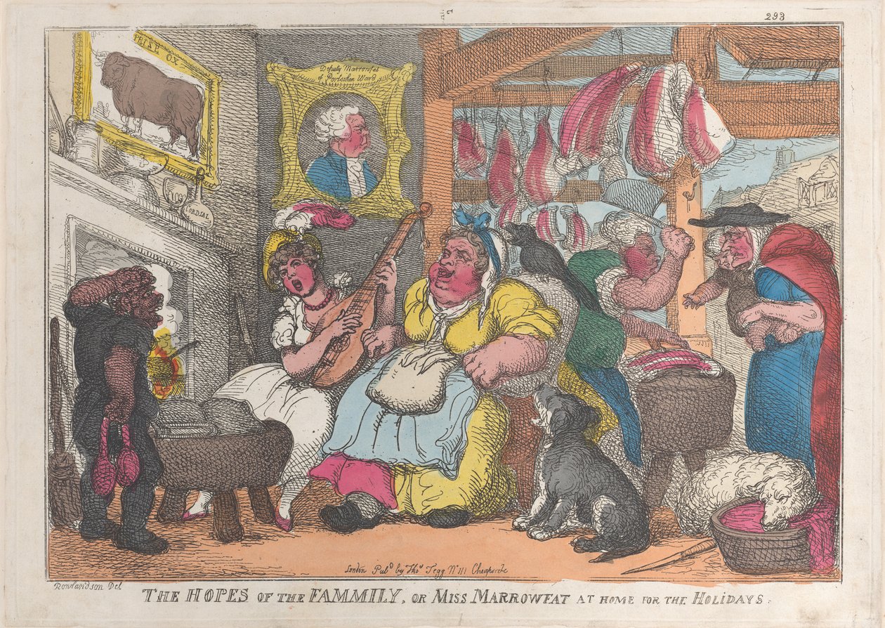 The Hopes of the Family, or Miss Marrowfat at Home for the Holidays, 1809-13. , 1809-13. 作者 托马斯·罗兰森