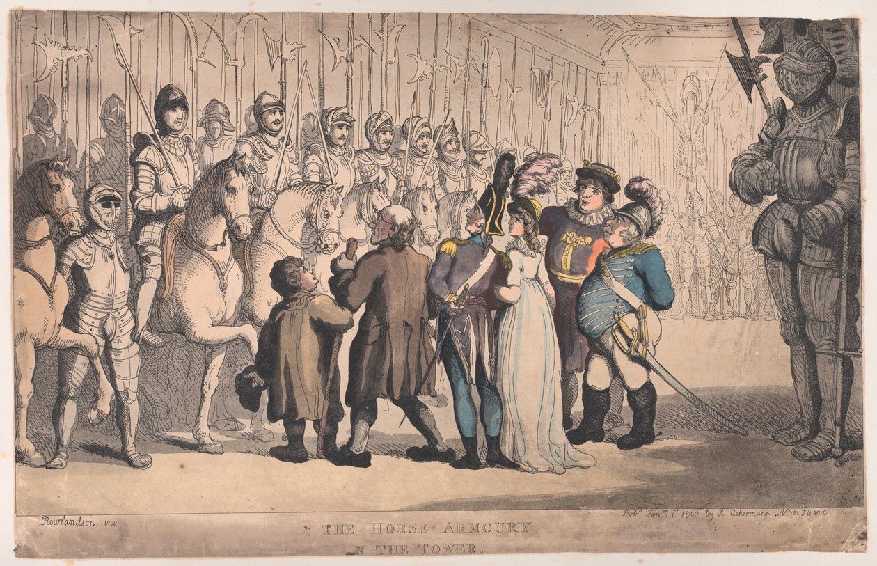 The Horse Armoury in the Tower, January 1, 1800., January 1, 1800. 作者 托马斯·罗兰森