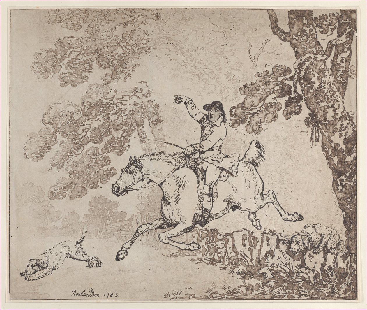 狩猎者》，1785年，1785年。 作者 托马斯·罗兰森
