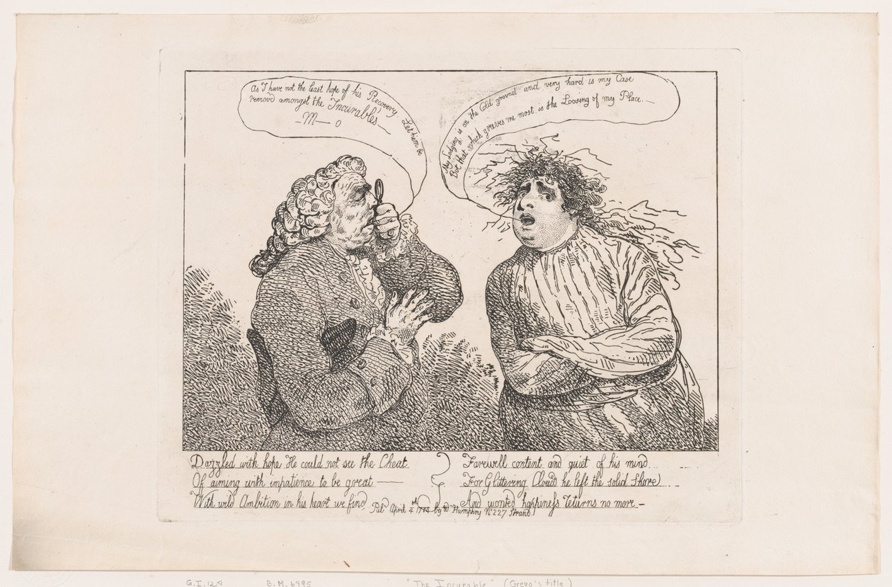 The Incurable, April 4, 1784. ，1784年4月4日。 作者 托马斯·罗兰森