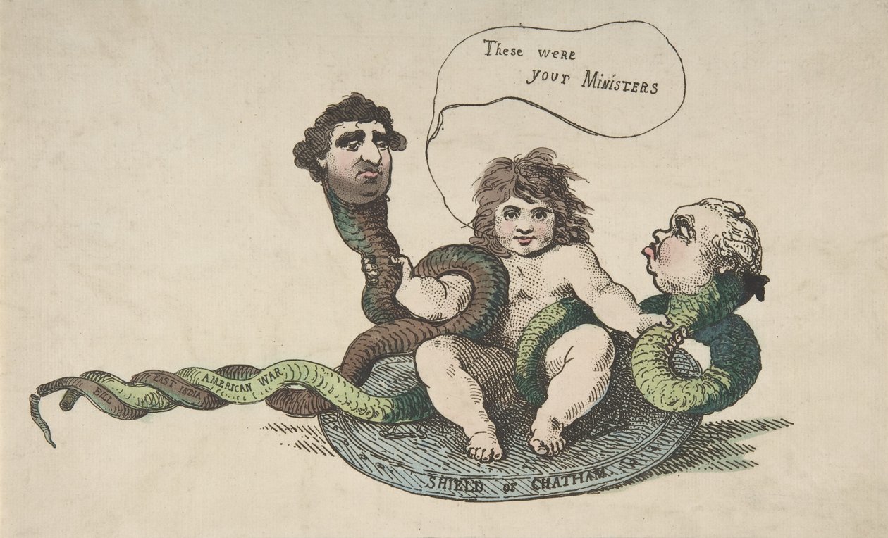 The Infant Hercules，1784年2月3日。，1784年2月3日。 作者 托马斯·罗兰森