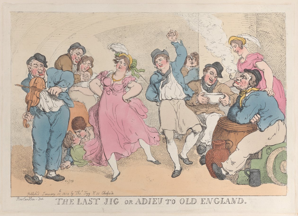 The Last Jig or Adieu to Old England, January 20, 1818., January 20, 1818. 作者 托马斯·罗兰森