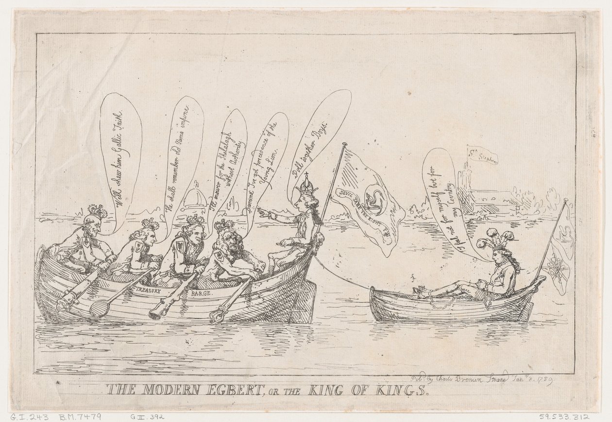 The Modern Egbert, or The King of Kings , January 8, 1789., January 8, 1789. 作者 托马斯·罗兰森
