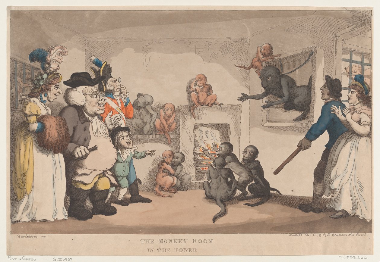 The Monkey Room in the Tower, December 20, 1799., December 20, 1799. 作者 托马斯·罗兰森