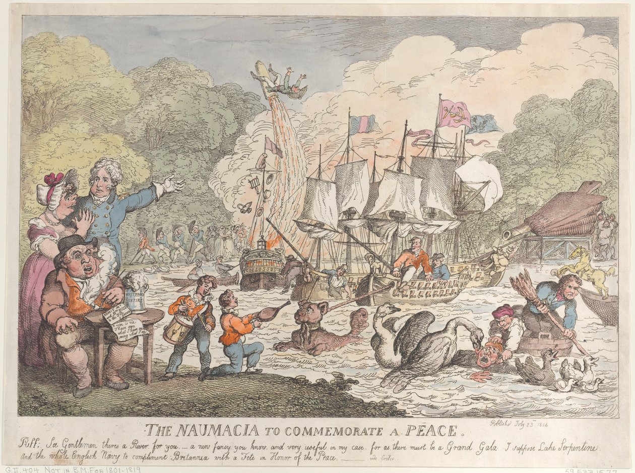 The Naumacia to commemorate a Peace, July 23, 1814., July 23, 1814. 作者 托马斯·罗兰森