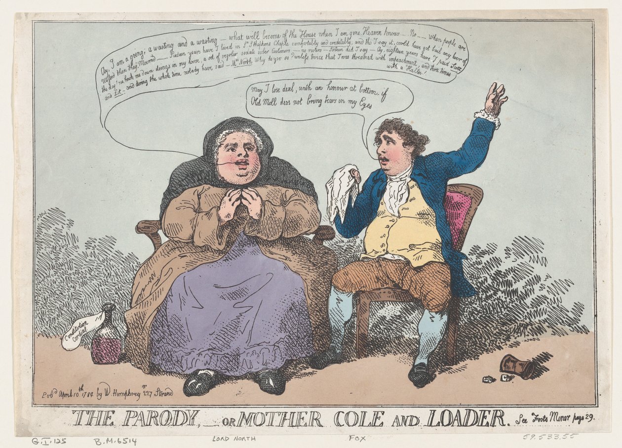 The Parody, or Mother Cole and Loader, April 10, 1784., April 10, 1784. 作者 托马斯·罗兰森