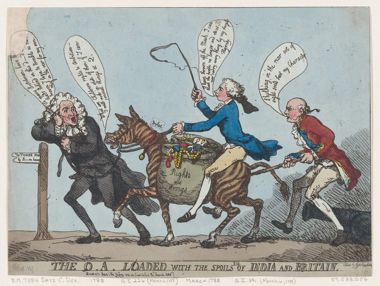 The Q.A. Loaded With The Spoils of India and Britain, 1788., 1788. 作者 托马斯·罗兰森