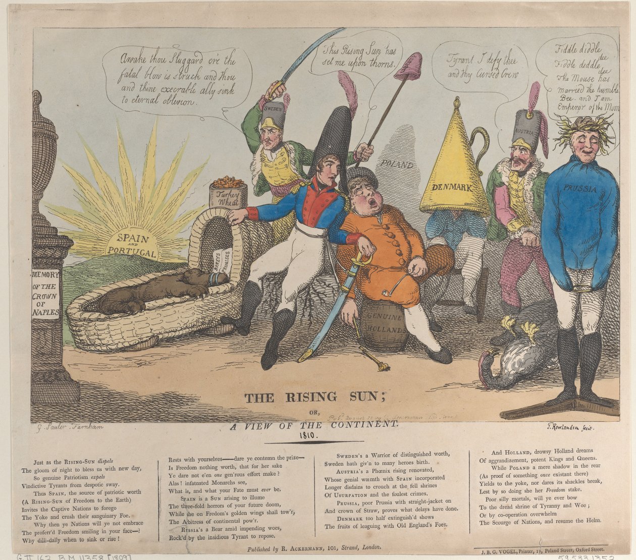 The Rising Sun, Or, A View of the Continent, August 28, 1810., August 28, 1810. 作者 托马斯·罗兰森