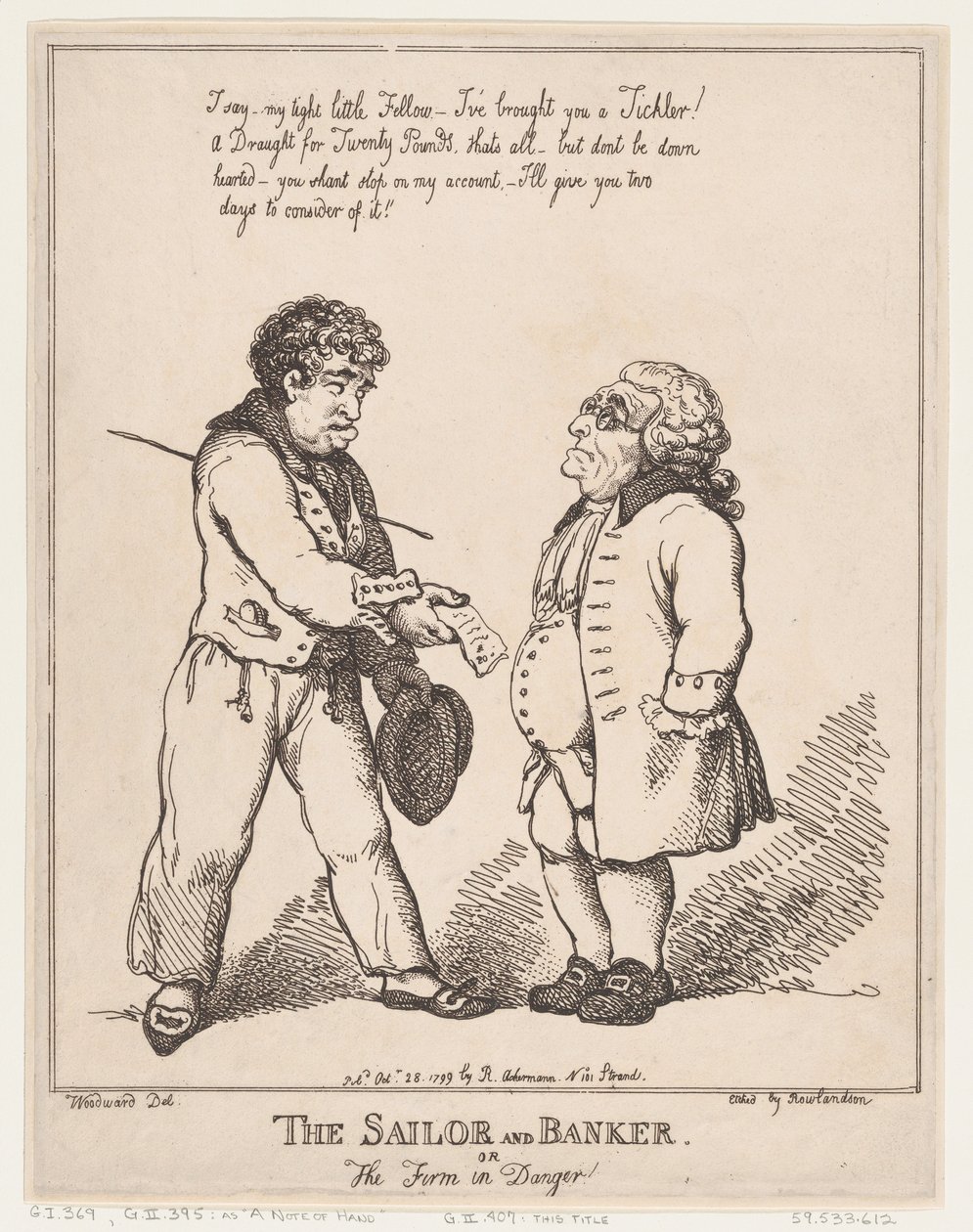 The Sailor and Banker, or the Firm in Danger, October 28, 1799. , October 28, 1799. 作者 托马斯·罗兰森