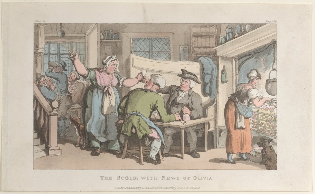 The Scold, with News of Olivia, from The Vicar of Wakefield, May 1, 1817., May 1, 1817. 作者 托马斯·罗兰森