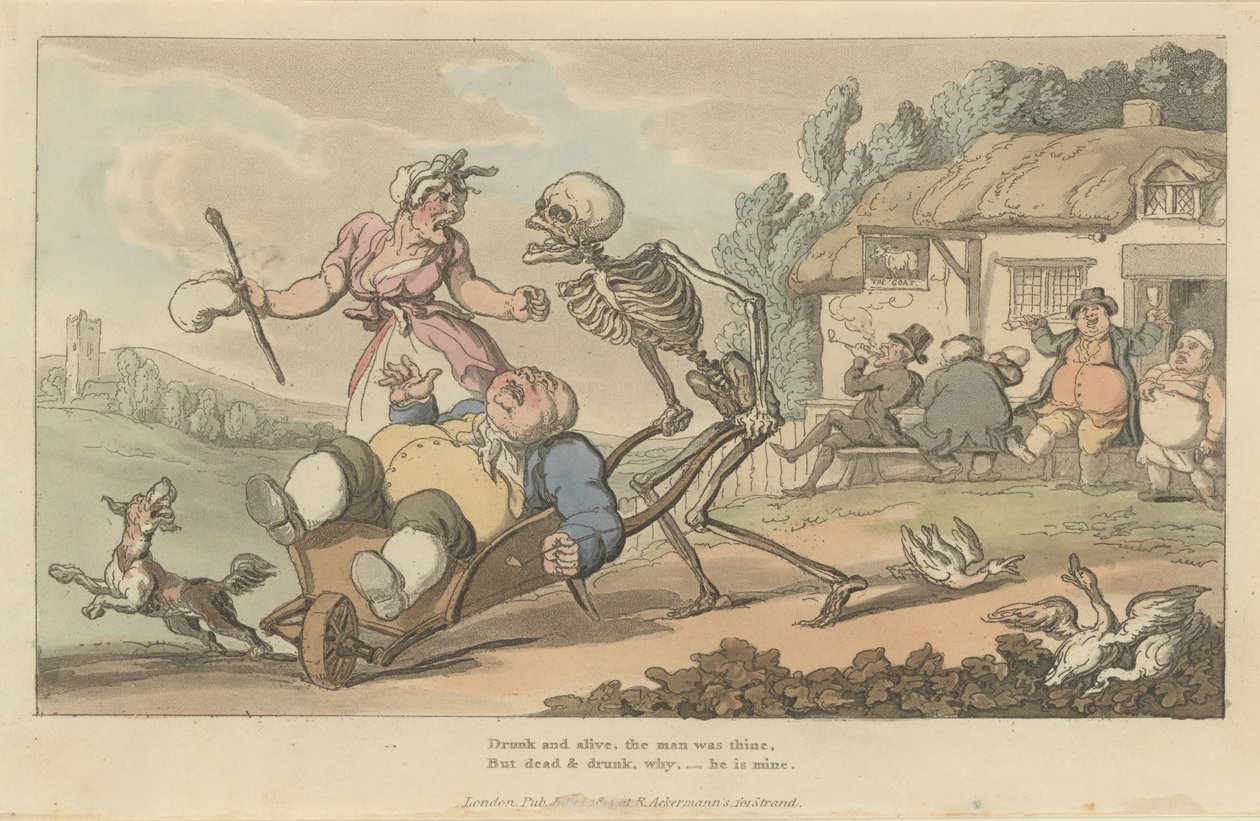 The Sot The English Dance of Death, plate 12, July 1814. 作者 托马斯·罗兰森
