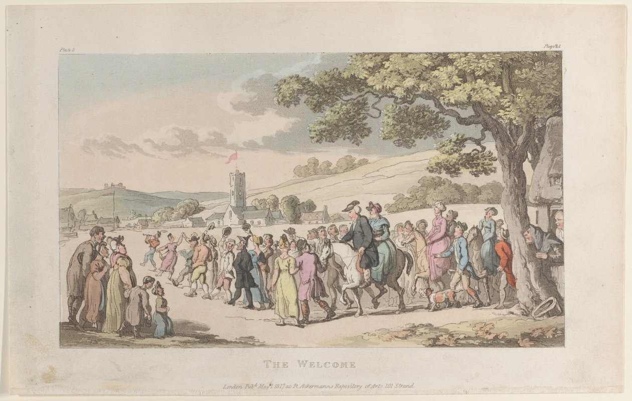 The Welcome, from The Vicar of Wakefield, May 1, 1817., May 1, 1817. 作者 托马斯·罗兰森