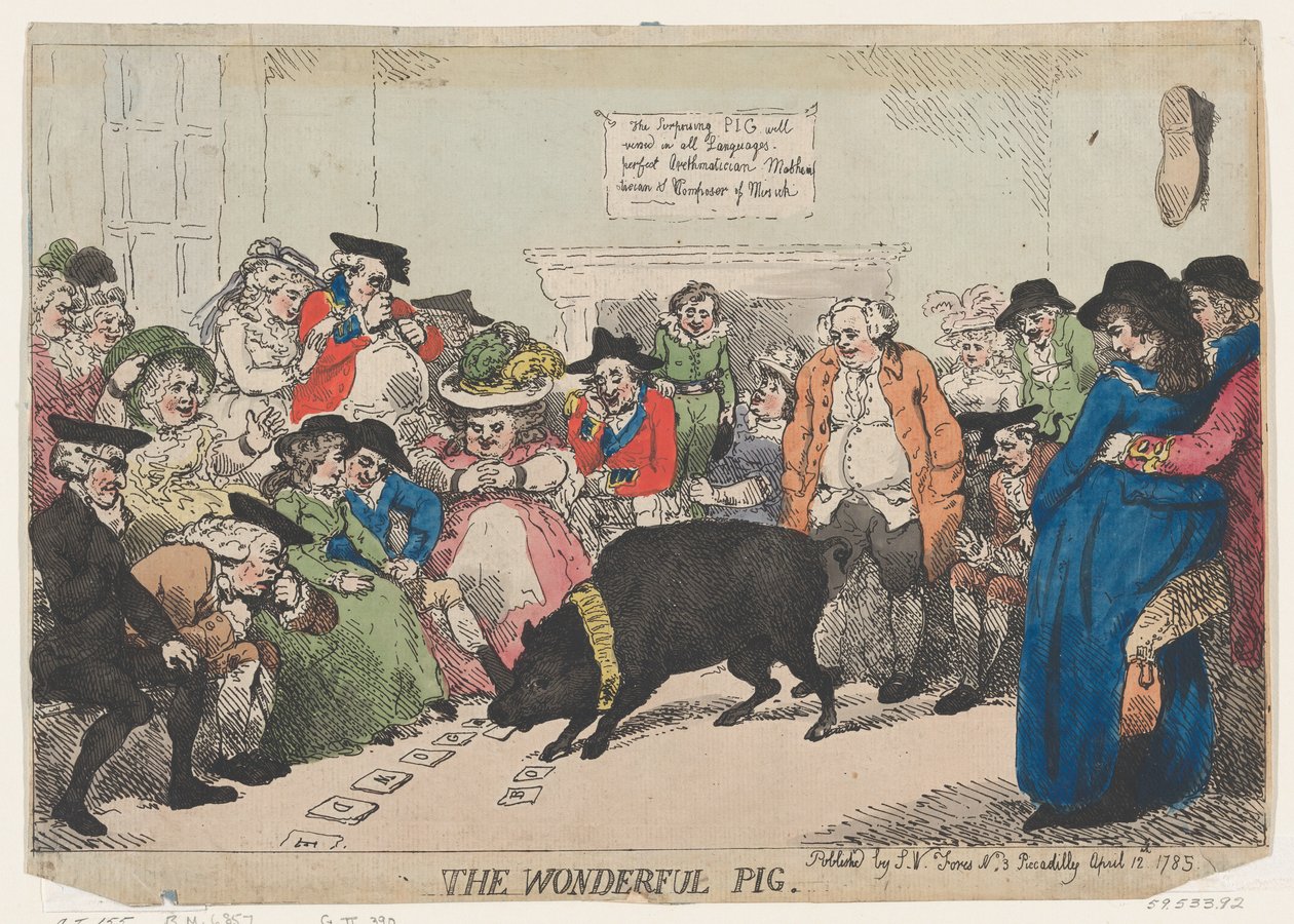 The Wonderful Pig, April 12, 1785., April 12, 1785. 作者 托马斯·罗兰森