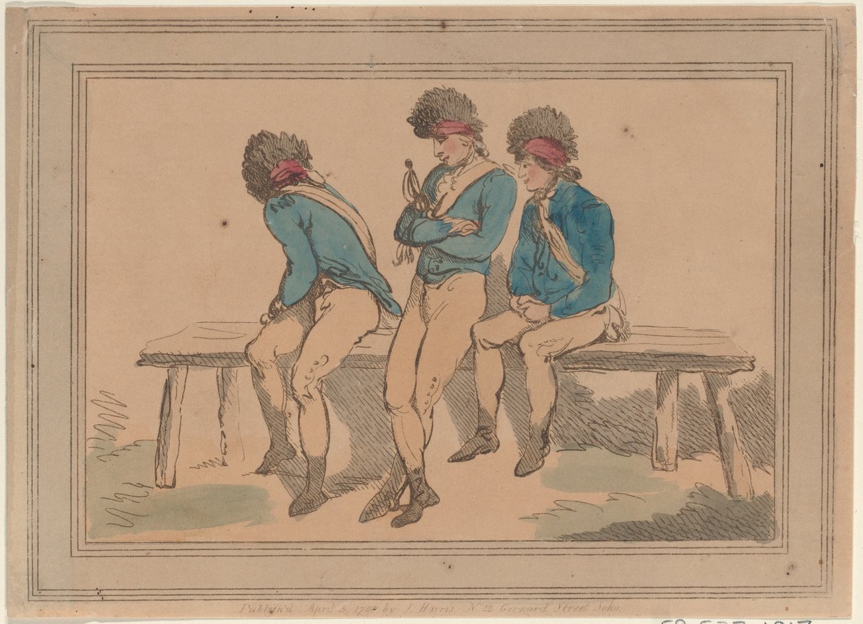 三个志愿者，1798., 1798. 作者 托马斯·罗兰森