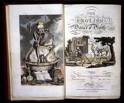 英国死亡之舞》的扉页，由R. Ackermann出版。 作者 托马斯·罗兰森