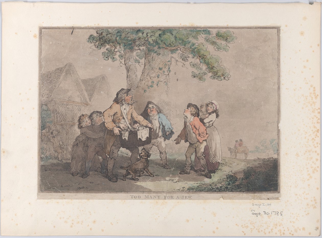 Too Many for a Jew, September 20, 1785., September 20, 1785. 作者 托马斯·罗兰森
