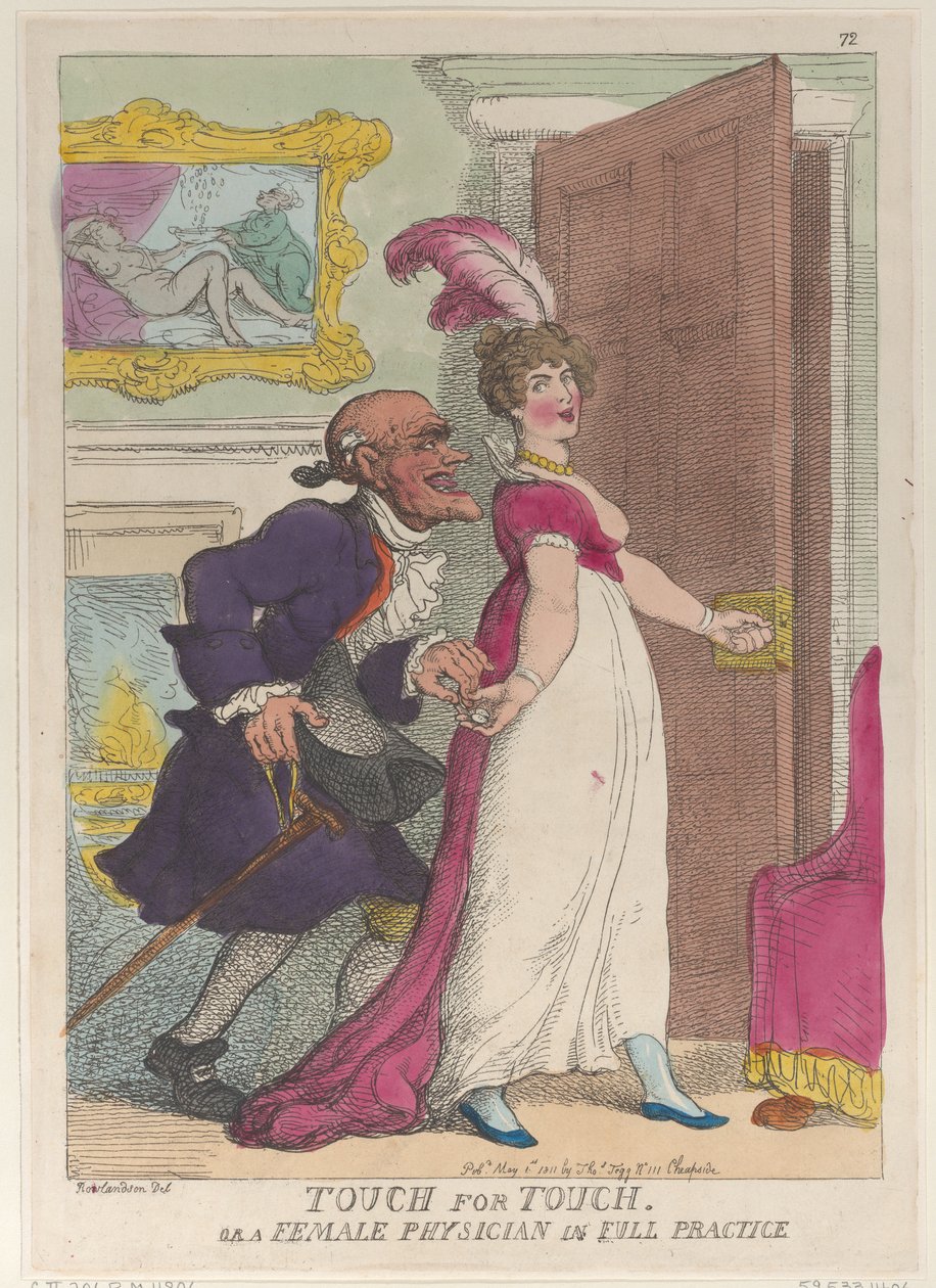 Touch for Touch or a female Physician in Full Practice, May 1, 1811. 作者 托马斯·罗兰森