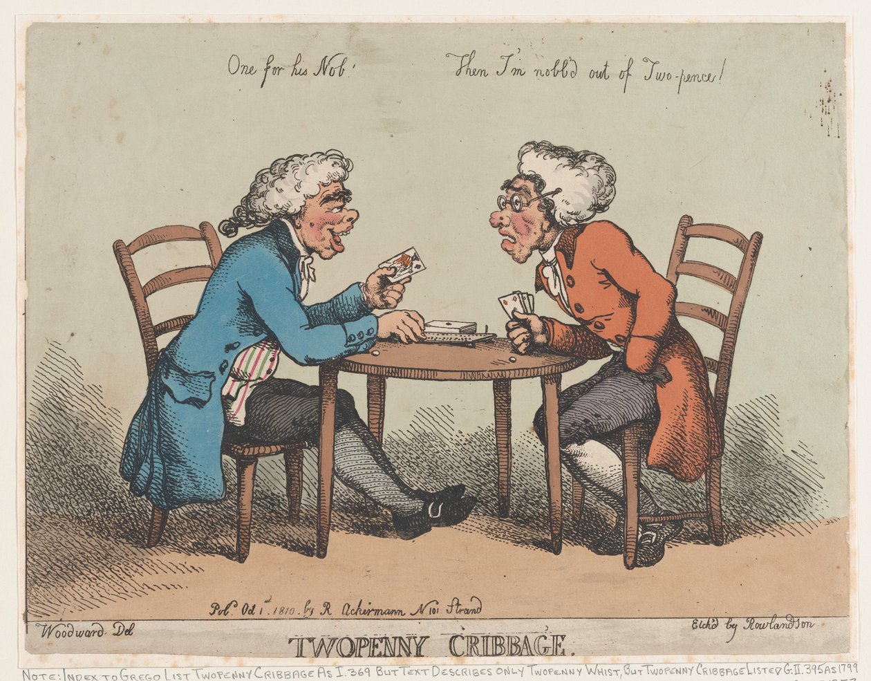 Two Penny Cribbage, October 1, 1810. , October 1, 1810. 作者 托马斯·罗兰森