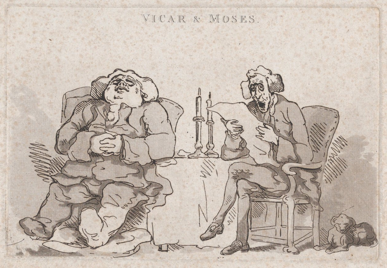 Vicar & Moses, 1786年，1786年。 作者 托马斯·罗兰森