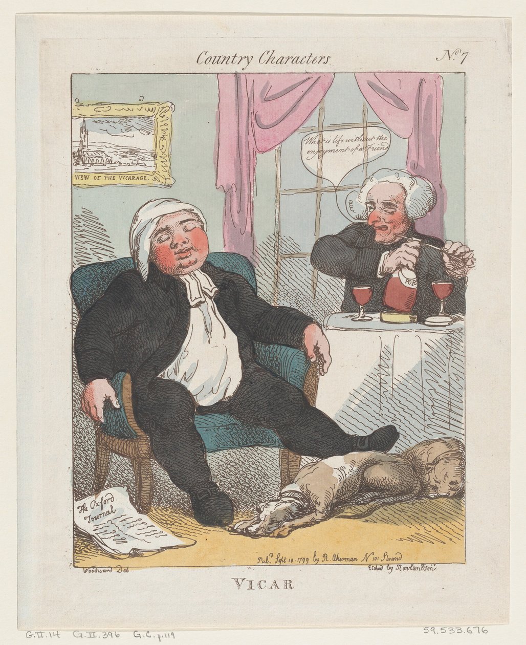 Vicar, September 10, 1799., September 10, 1799. 作者 托马斯·罗兰森