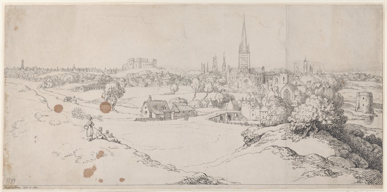 View of Norwich From St. James Hill, 1799., 1799. 作者 托马斯·罗兰森
