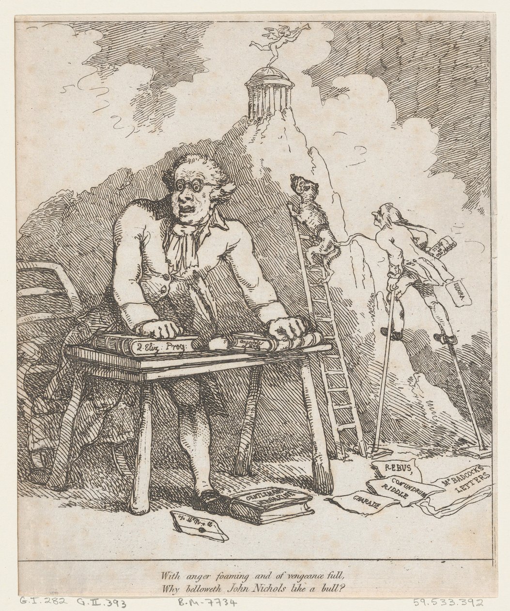 With Anger Foaming..., from Benevolent Epistle, 1790. , 1790. 作者 托马斯·罗兰森