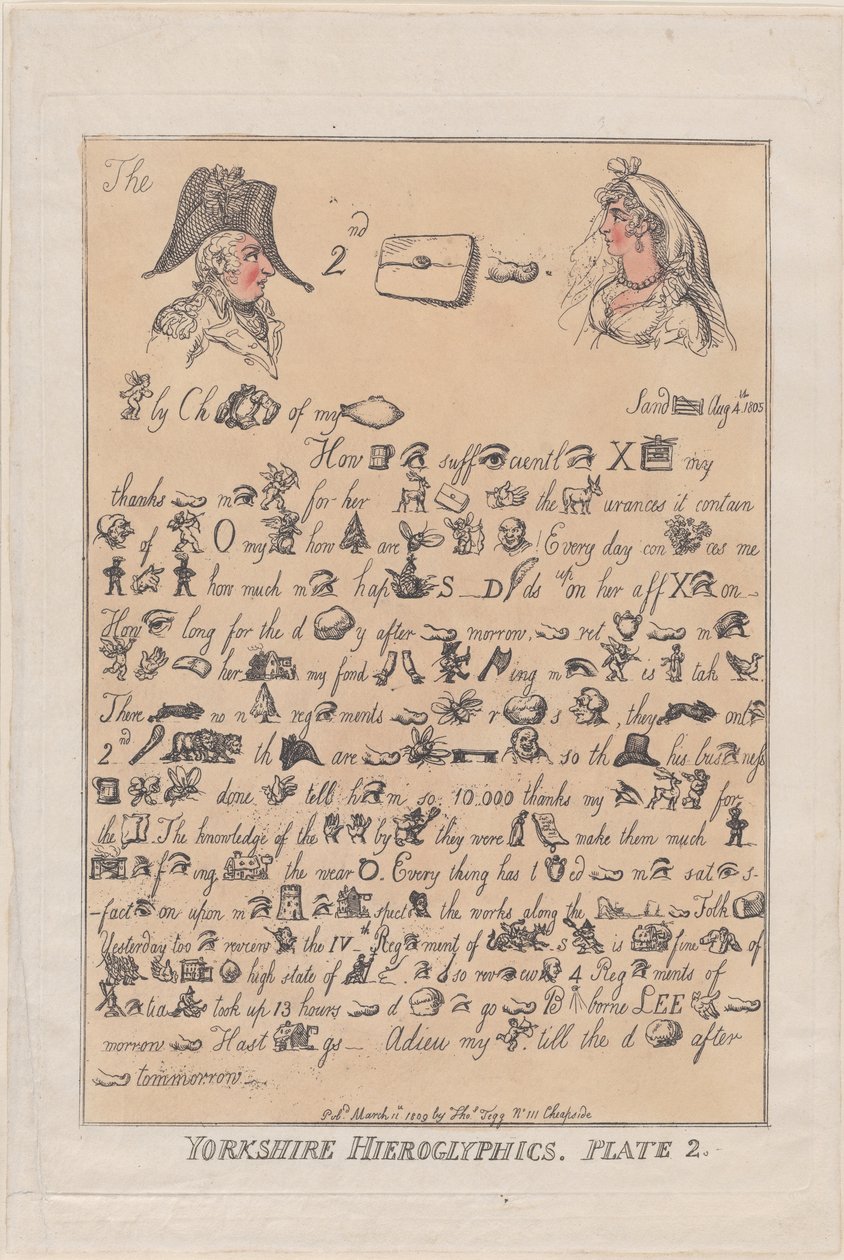 Yorkshire Hieroglyphics, Plate 2, March 11, 1809., March 11, 1809. 作者 托马斯·罗兰森