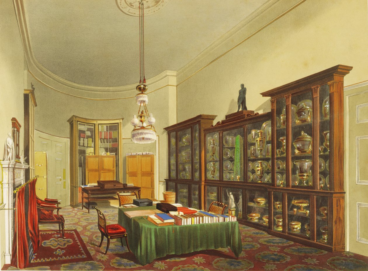 秘书的房间，Apsley House，由T. Boys，1853年（打印） 作者 托马斯·肖特男孩