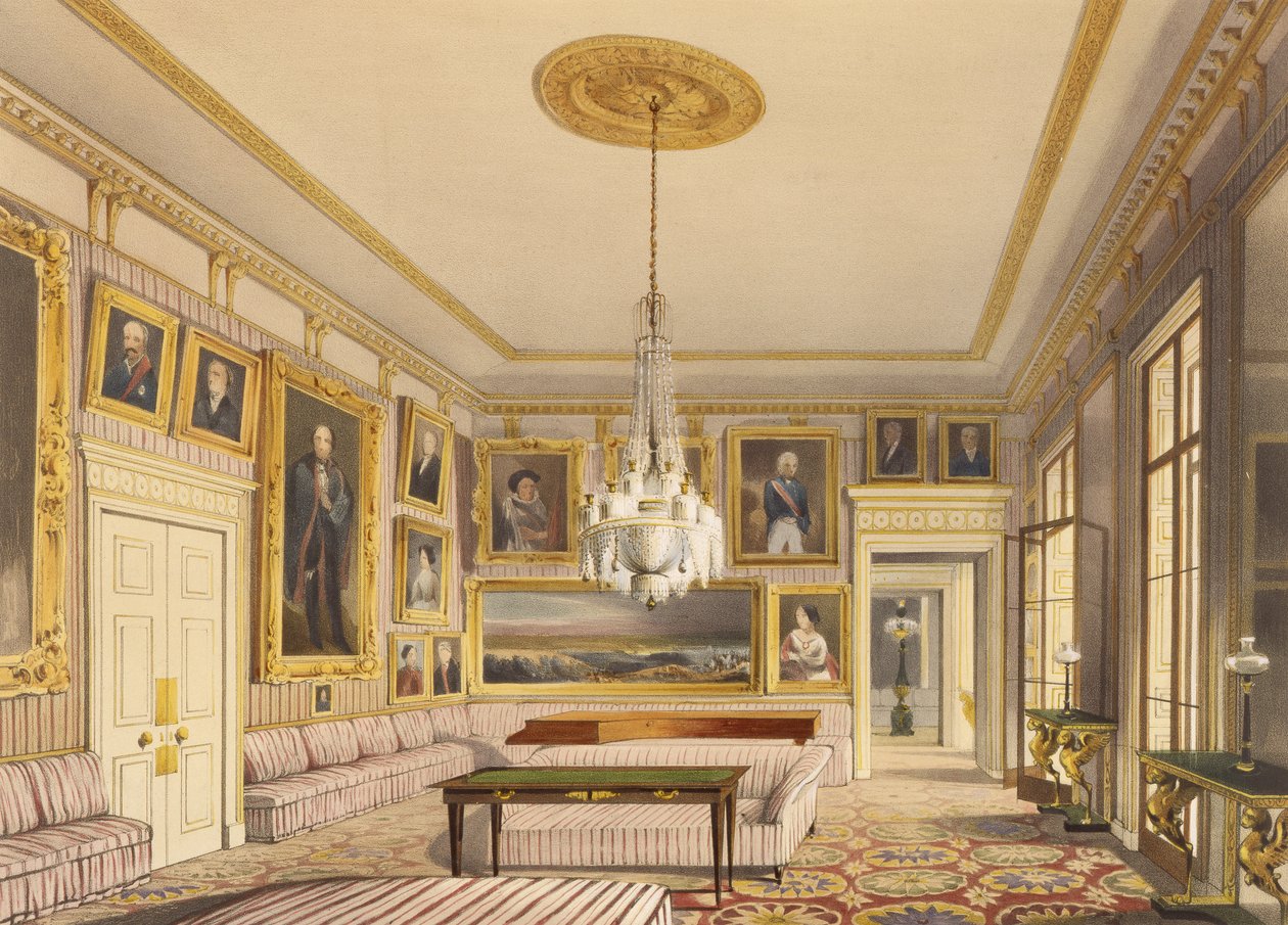 条纹绘图室，Apsley House，1853（打印） 作者 托马斯·肖特男孩