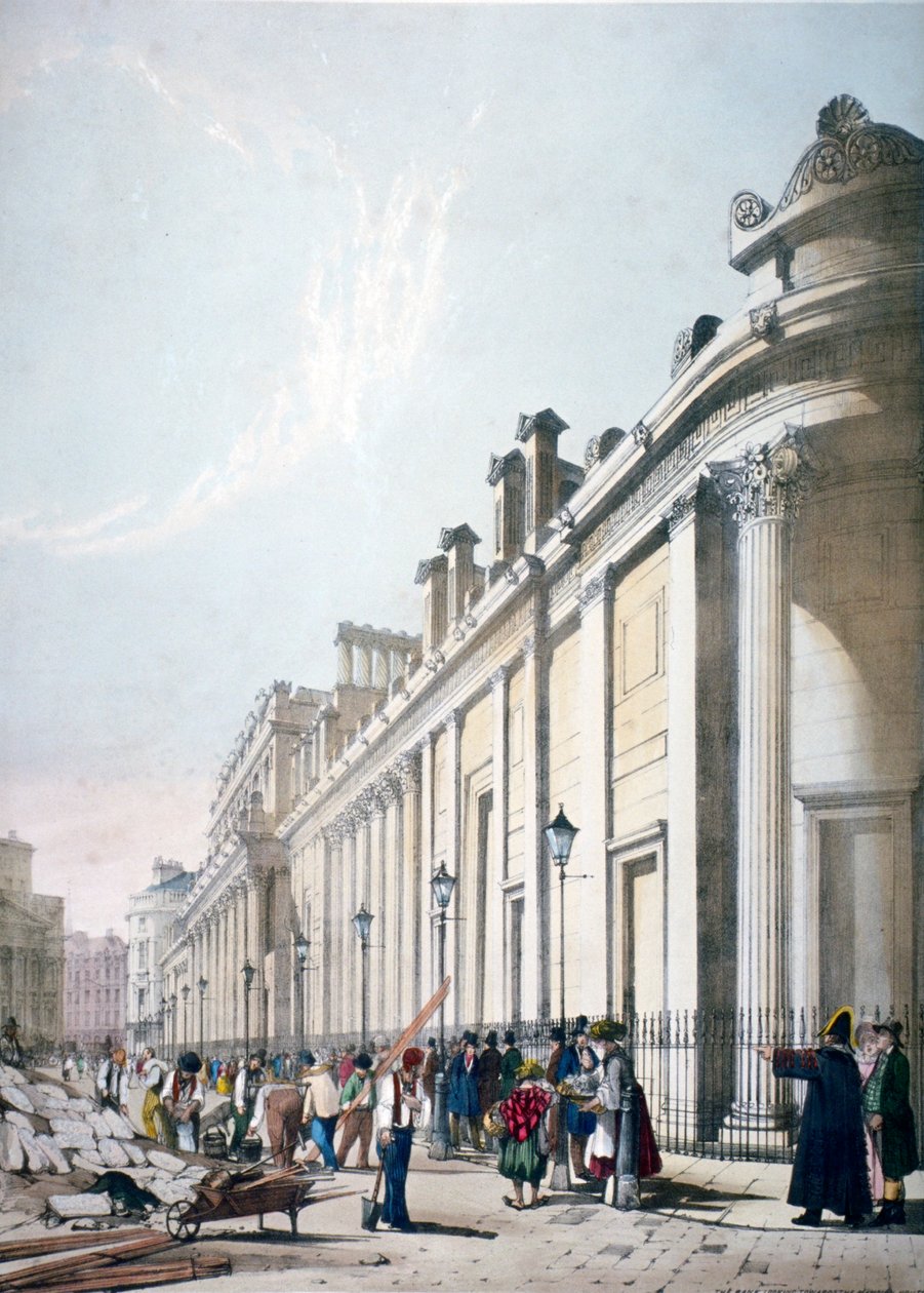 英格兰银行景观 伦敦市，1842年 作者 托马斯·肖特男孩