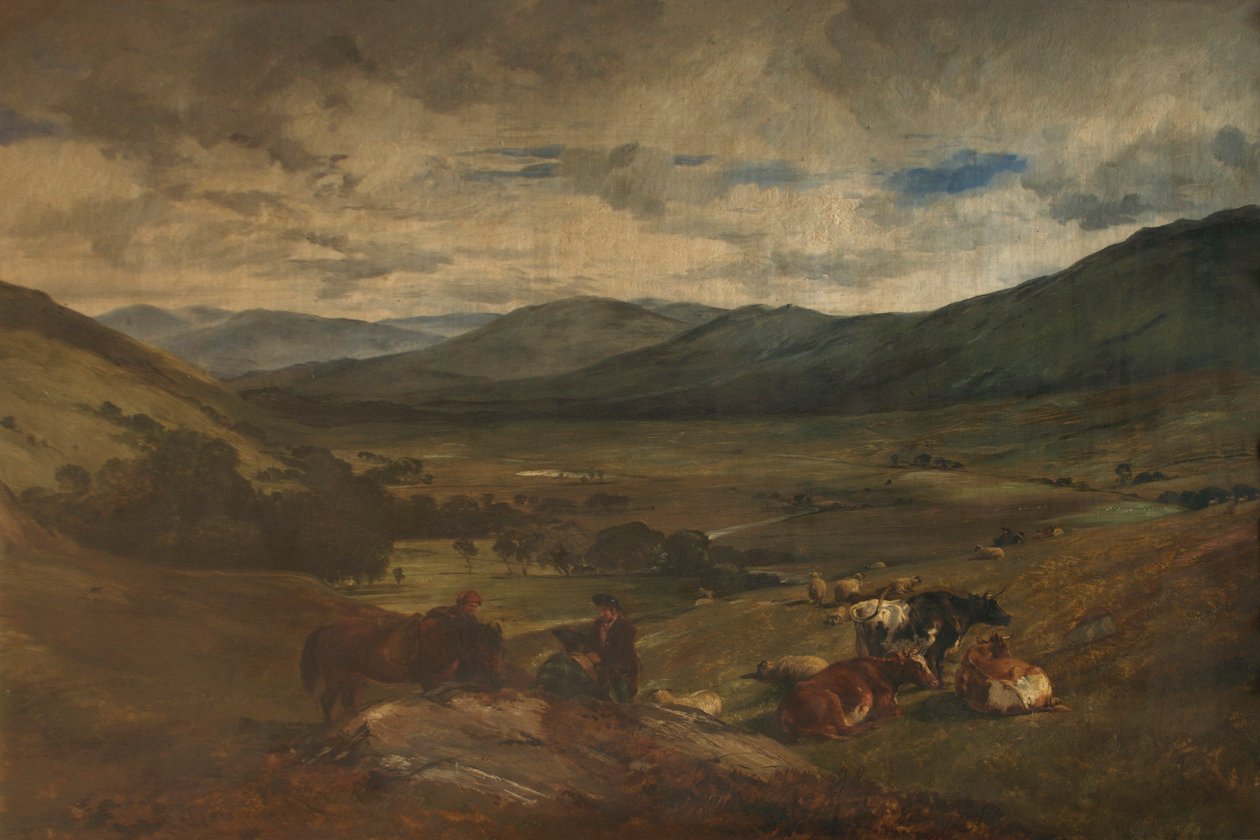 在高地，c.1847-70（布面油画） 作者 托马斯·悉尼和李·弗雷德里克·理查德·库珀