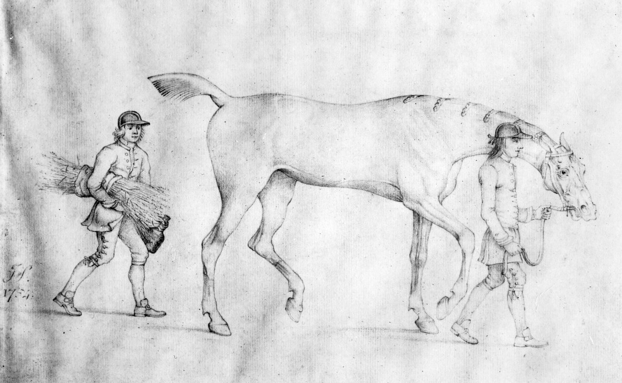 马和新郎，1754年 作者 托马斯·斯宾塞