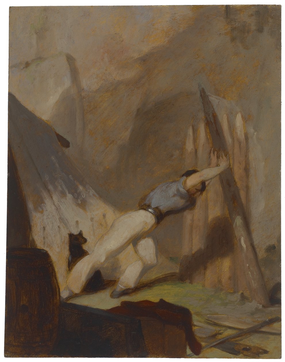 建造一个住房，c.1856 作者 托马斯·萨利