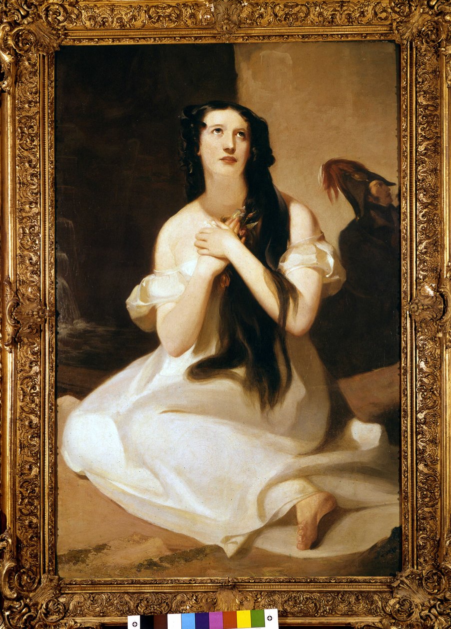 Mary Ann Paton (Mrs Wood) (1802-1864) 英国歌手的肖像。 托马斯·萨利（Thomas Sully）的绘画。 作者 托马斯·萨利