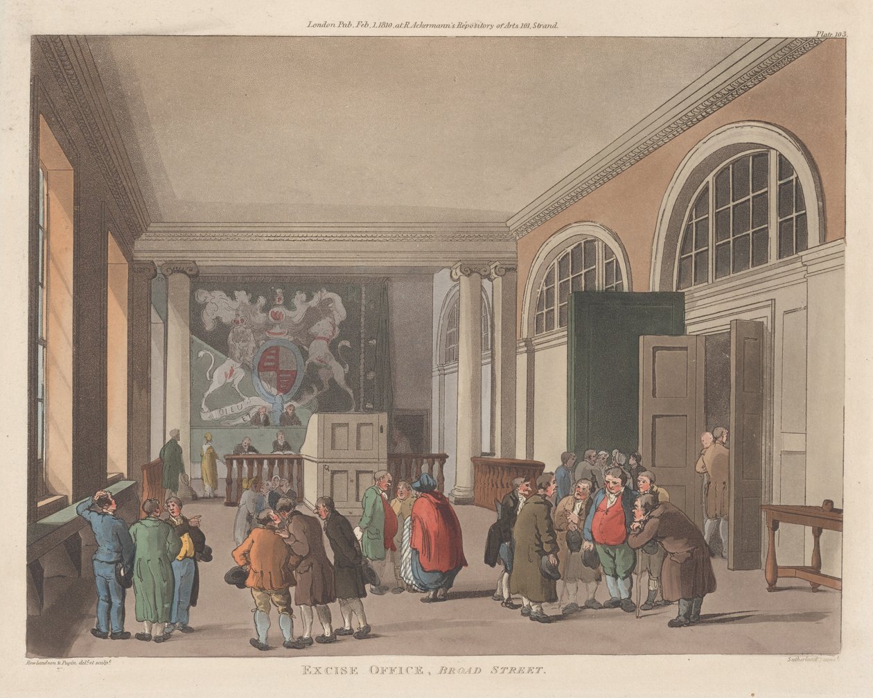 税务局，布罗德街，1810年2月1日，1810年2月1日。 作者 托马斯·萨瑟兰
