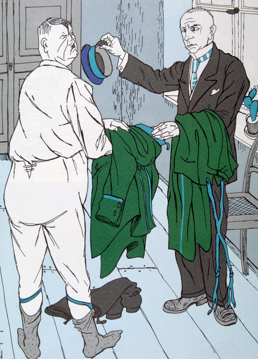 阿道夫-希特勒的讽刺画，1924年。   作者 托马斯·西奥多·海涅