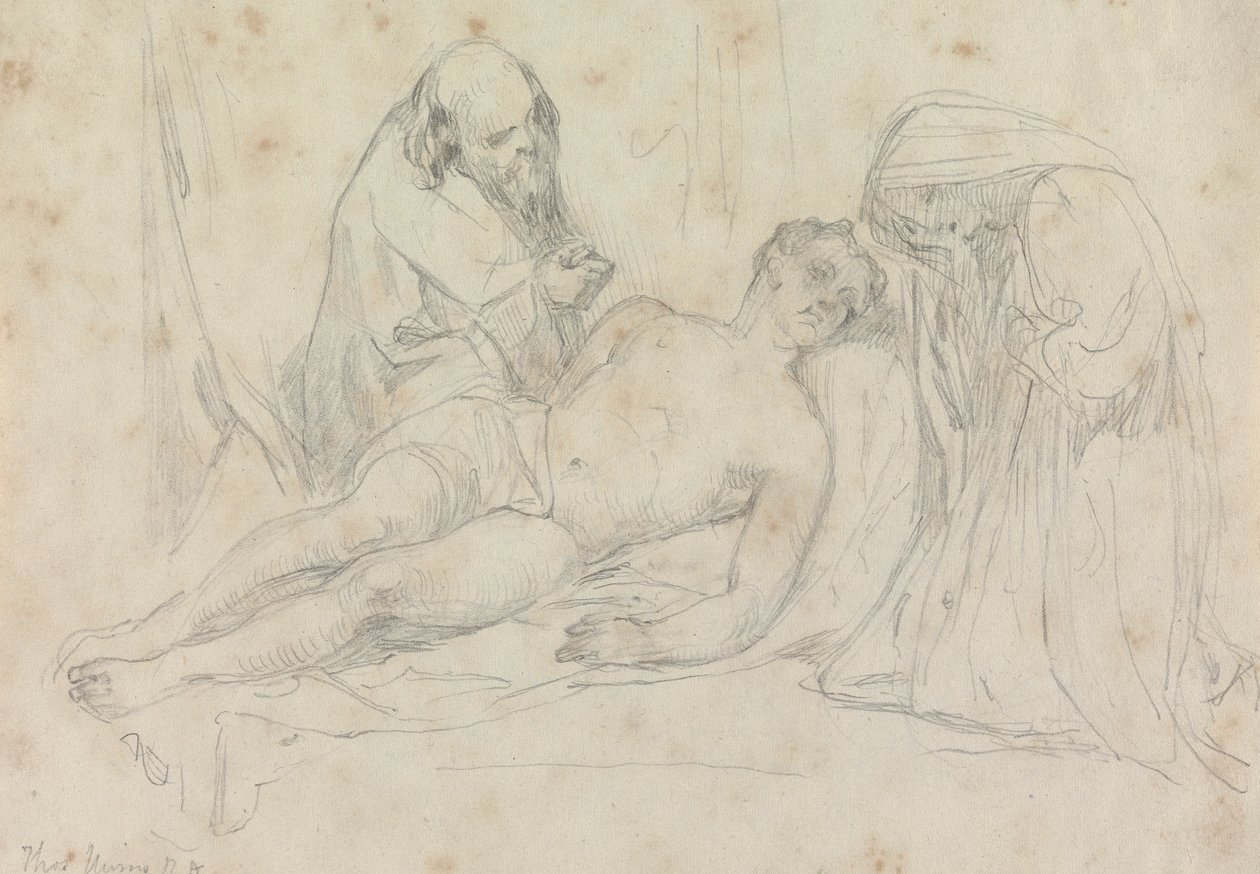 威廉-埃蒂（William Etty R.A.）的《死亡》（The Death of - set by William Etty R.A. 作者 托马斯·尤文斯