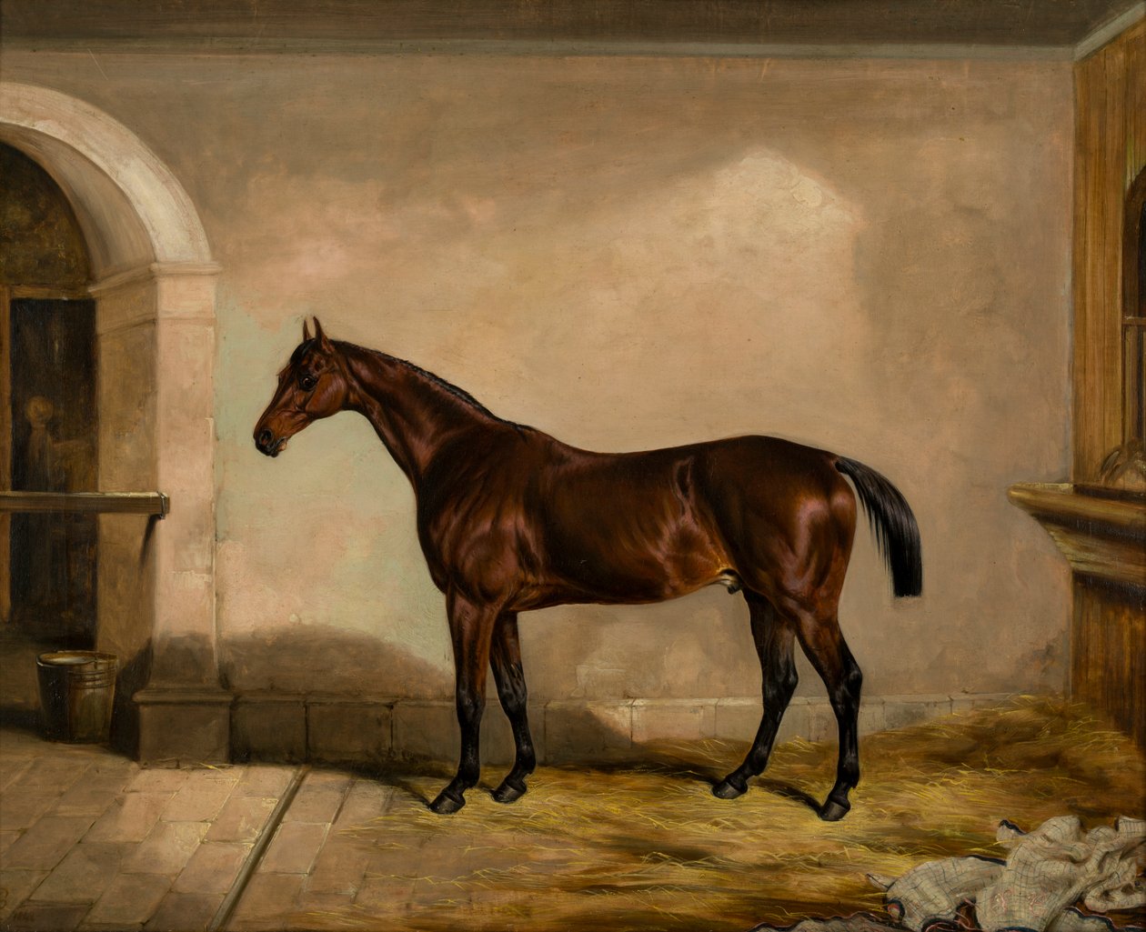瓦匠泰迪一匹马，约 1842 年（布面油画） 作者 托马斯·布雷特兰