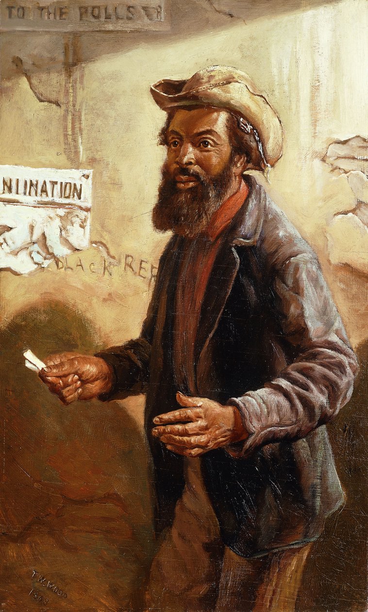 他的第一次投票，1868年，1868年 作者 托马斯·沃特曼·伍德