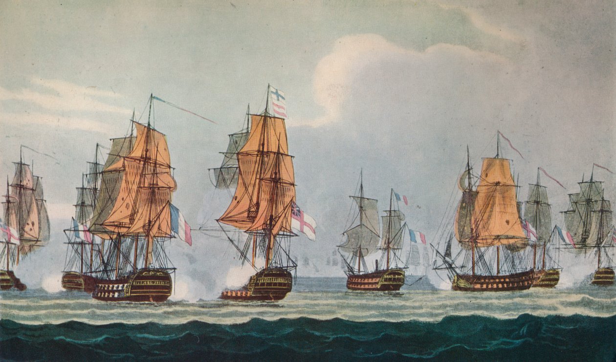 费罗尔人的Strachans Action，c1806 作者 托马斯·惠特科姆