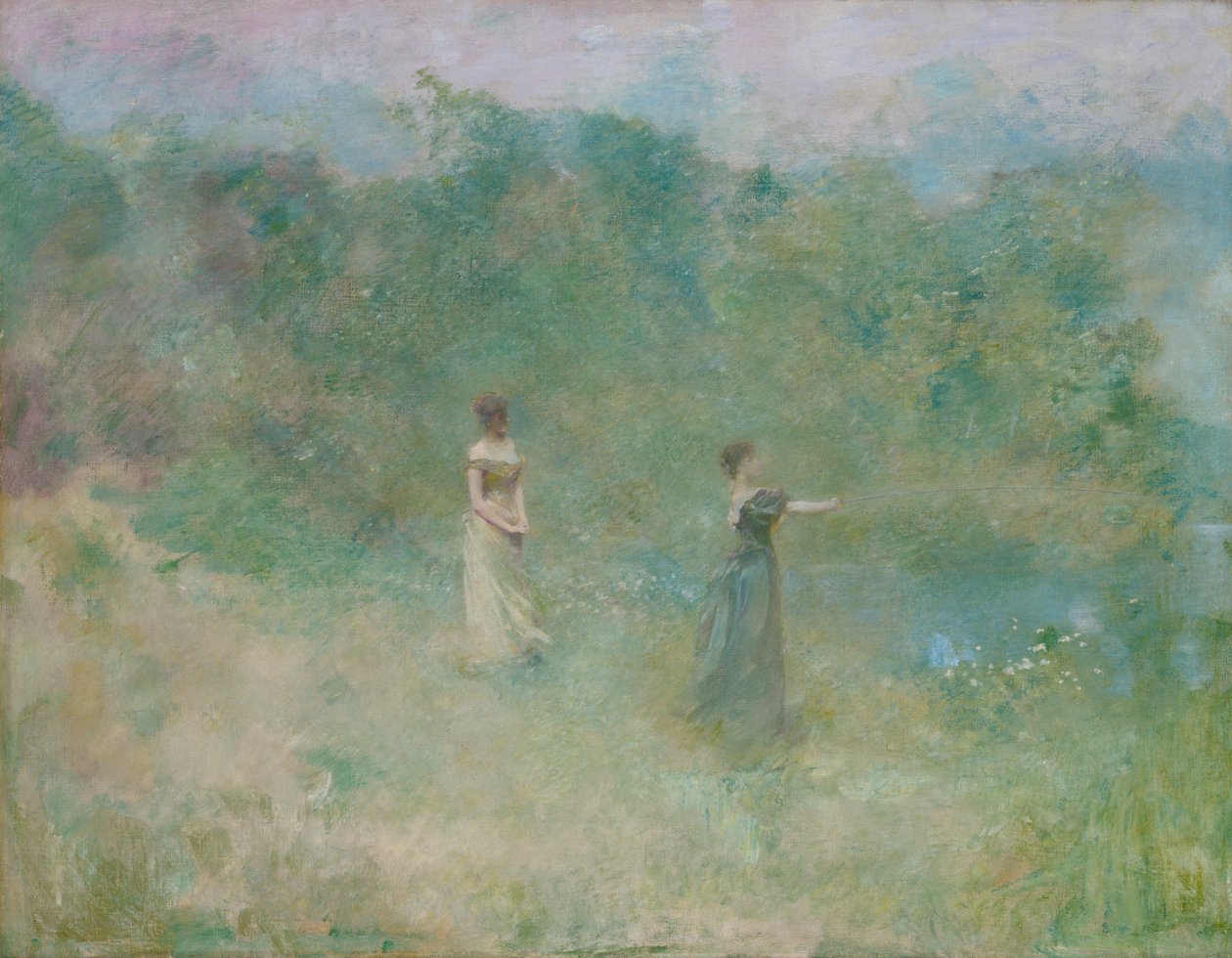 夏天，约1890年（布面油画） 作者 托马斯·威尔默·杜温