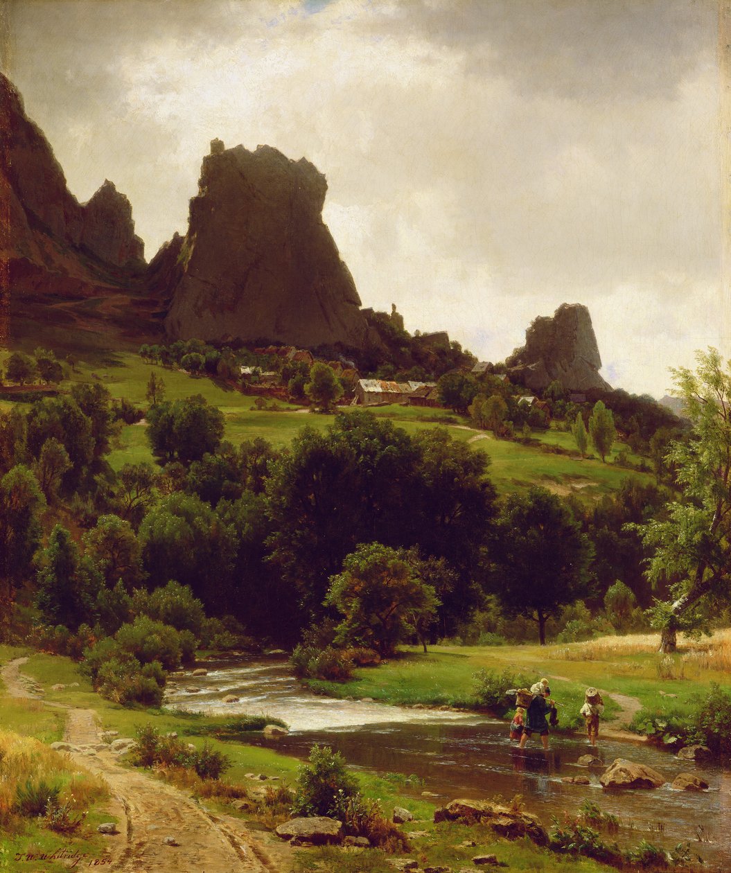 夏日牧歌（卡伦费尔斯风景）1853 年（布面油画） 作者 托马斯·沃辛顿·惠特里奇