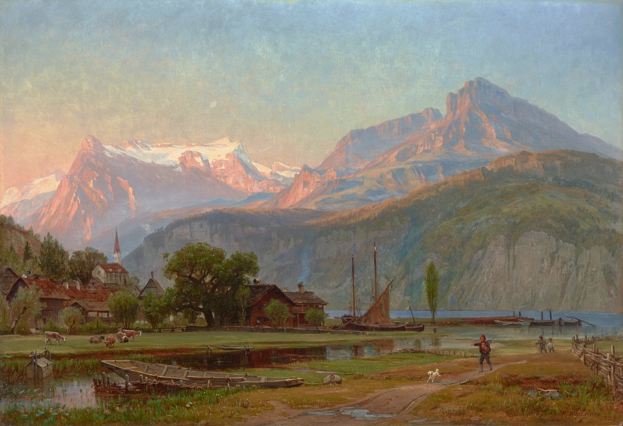 卢塞恩湖，乌里湾 1859 年（布面油画） 作者 托马斯·沃辛顿·惠特里奇