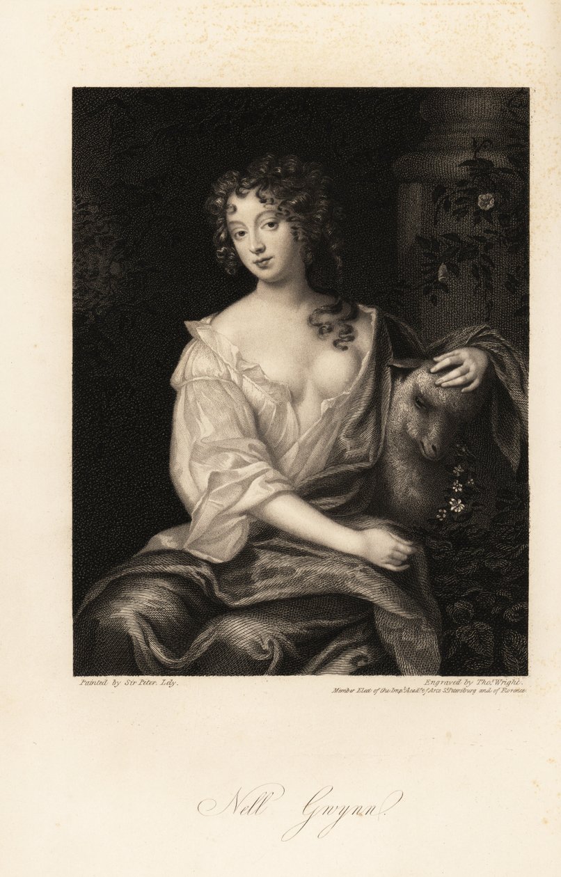 内尔·格温 (Nell Gwyn)，复辟时期的女演员、罗切斯特伯爵的情人、英国国王查理二世的长期情妇 作者 托马斯·赖特