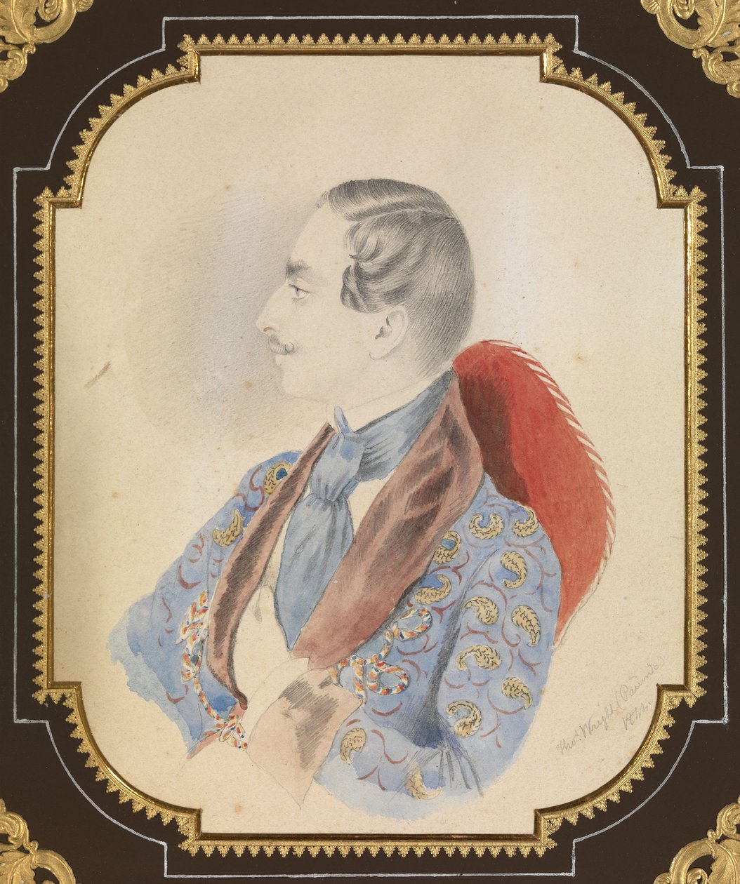 Ilya Mikhaylovich Miklashevsky的肖像，1844年 作者 托马斯·赖特
